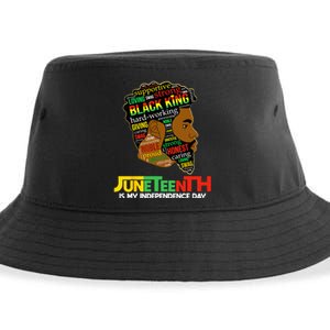 Juneteenth Is My Independence Day Black King Fathers Day Sustainable Bucket Hat