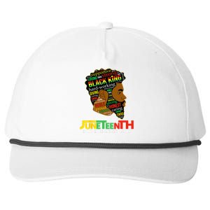 Juneteenth Is My Independence Day Black King Fathers Day Snapback Five-Panel Rope Hat