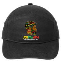 Juneteenth Is My Independence Day Black King Fathers Day 7-Panel Snapback Hat