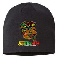 Juneteenth Is My Independence Day Black King Fathers Day Sustainable Beanie