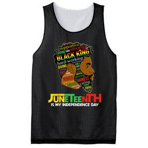 Juneteenth Is My Independence Day Black King Fathers Day Mesh Reversible Basketball Jersey Tank