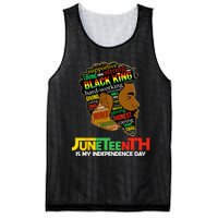 Juneteenth Is My Independence Day Black King Fathers Day Mesh Reversible Basketball Jersey Tank