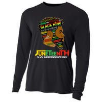 Juneteenth Is My Independence Day Black King Fathers Day Cooling Performance Long Sleeve Crew