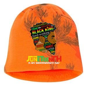 Juneteenth Is My Independence Day Black King Fathers Day Kati - Camo Knit Beanie