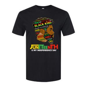 Juneteenth Is My Independence Day Black King Fathers Day Softstyle CVC T-Shirt