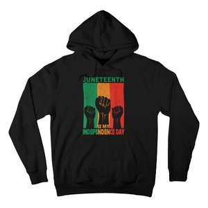 Juneteenth Is My Independence Day Black Queen King Cute Girl Hoodie