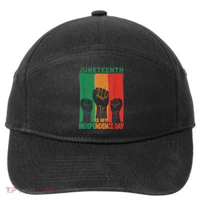 Juneteenth Is My Independence Day Black Queen King Cute Girl 7-Panel Snapback Hat