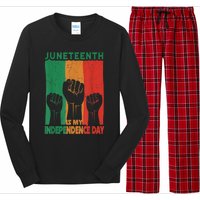 Juneteenth Is My Independence Day Black Queen King Cute Girl Long Sleeve Pajama Set