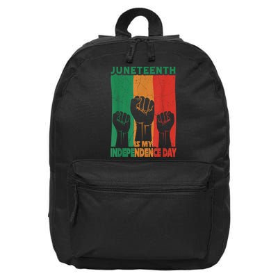 Juneteenth Is My Independence Day Black Queen King Cute Girl 16 in Basic Backpack