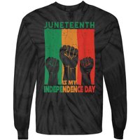 Juneteenth Is My Independence Day Black Queen King Cute Girl Tie-Dye Long Sleeve Shirt