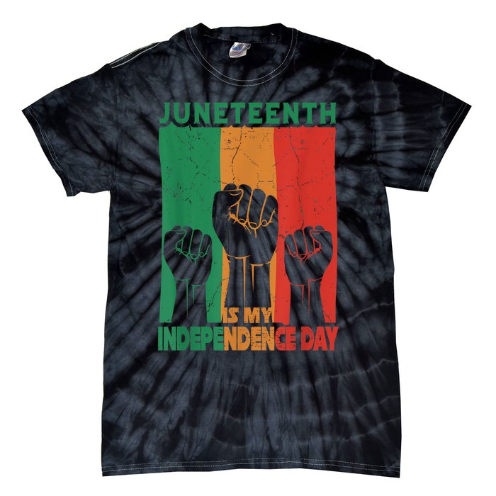 Juneteenth Is My Independence Day Black Queen King Cute Girl Tie-Dye T-Shirt