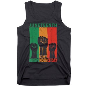 Juneteenth Is My Independence Day Black Queen King Cute Girl Tank Top