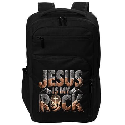 Jesus Is My Rock Biblical Faith Impact Tech Backpack