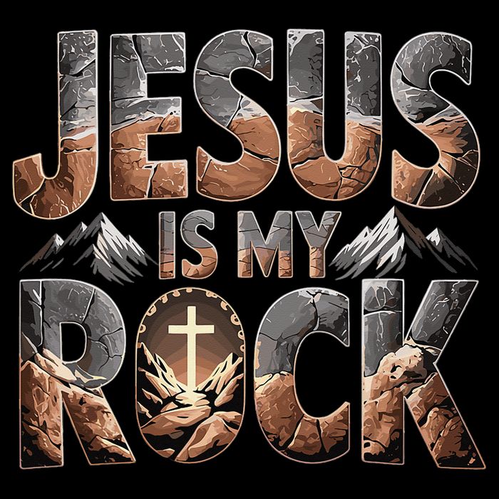 Jesus Is My Rock Biblical Faith Sustainable Bucket Hat