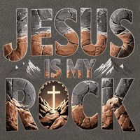 Jesus Is My Rock Biblical Faith Cotton Canvas Backpack
