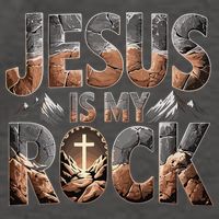 Jesus Is My Rock Biblical Faith Vector Backpack