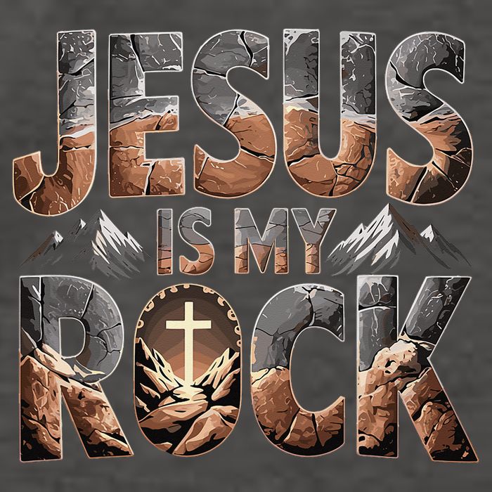 Jesus Is My Rock Biblical Faith Vector Backpack