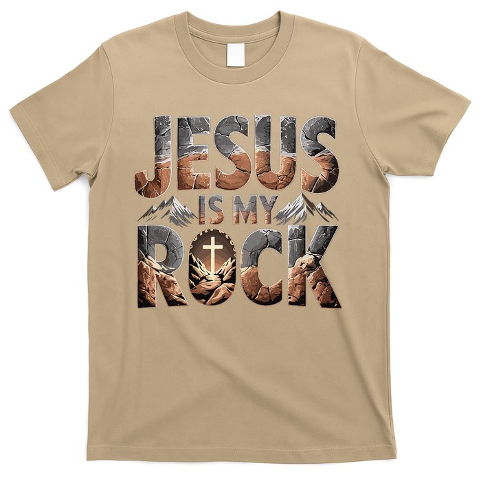 Jesus Is My Rock Biblical Faith T-Shirt