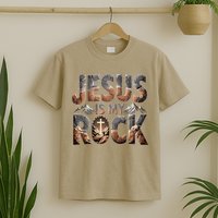 Jesus Is My Rock Biblical Faith T-Shirt