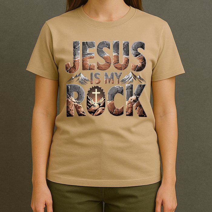 Jesus Is My Rock Biblical Faith T-Shirt