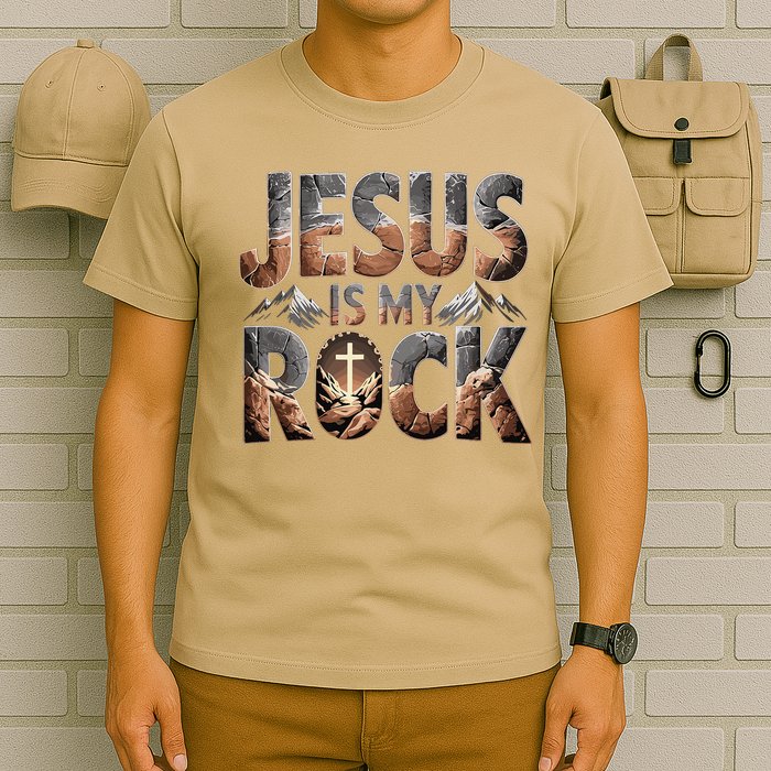 Jesus Is My Rock Biblical Faith T-Shirt