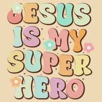 Jesus Is My Superhero Christian Religious Drawstring Bag