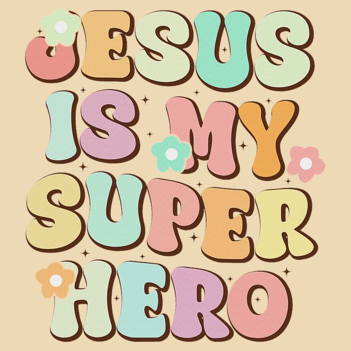 Jesus Is My Superhero Christian Religious Drawstring Bag