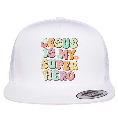 Jesus Is My Superhero Christian Religious Flat Bill Trucker Hat