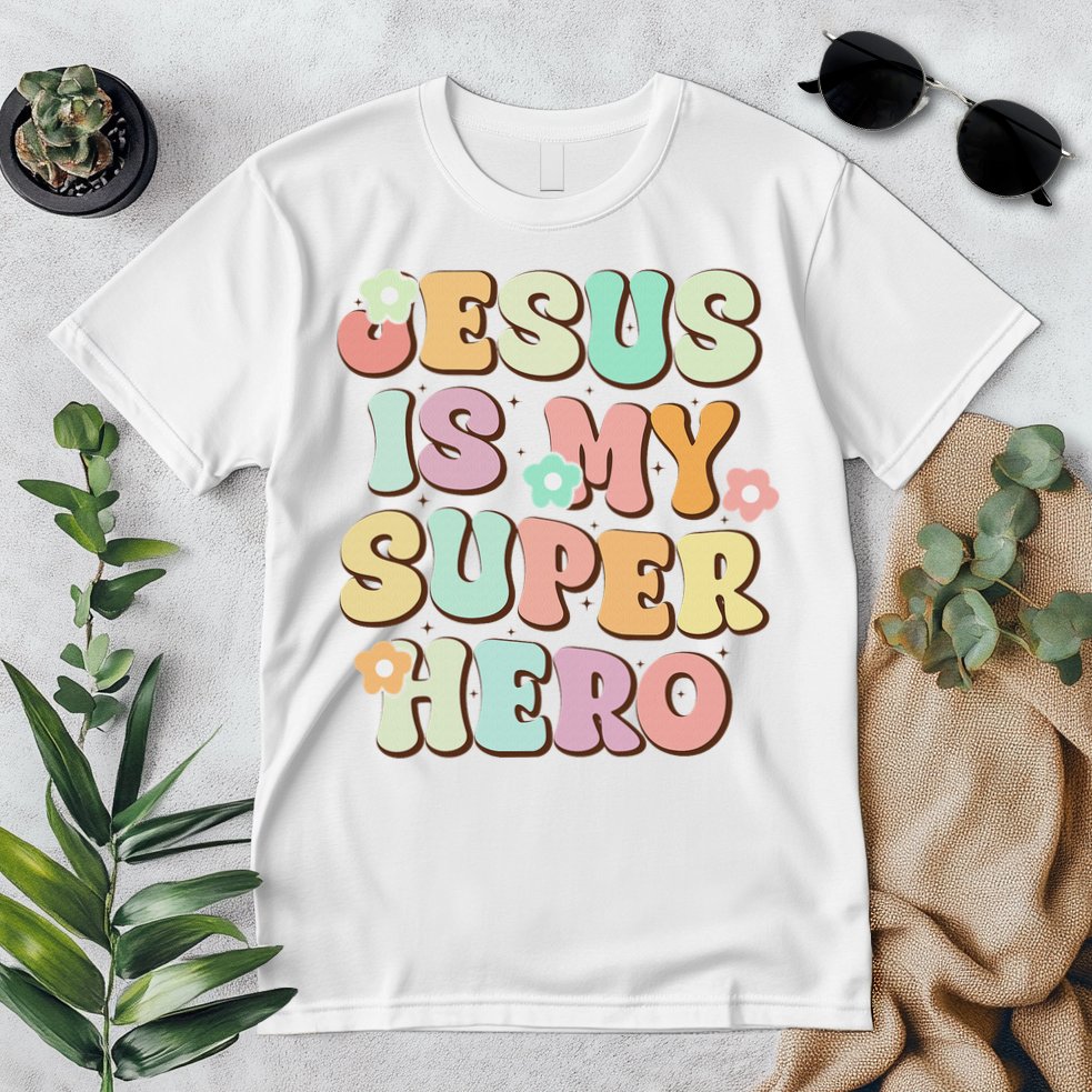 Jesus Is My Superhero Christian Religious Premium T-Shirt