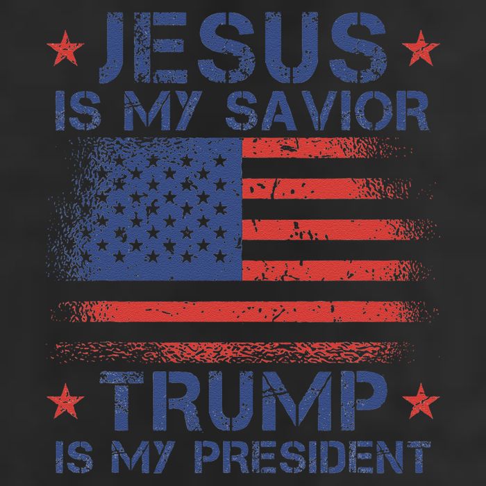 Jesus Is My Savior Trump Is My President Retro Us Flag Adult Drive Performance Visor