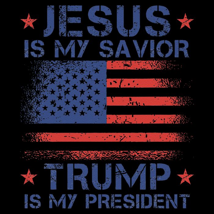 Jesus Is My Savior Trump Is My President Retro Us Flag Visor