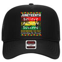 Juneteenth Is My Independence Day Black Pride Melanin High Crown Mesh Back Trucker Hat