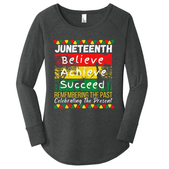 Juneteenth Is My Independence Day Black Pride Melanin Women's Perfect Tri Tunic Long Sleeve Shirt