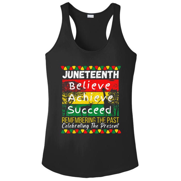 Juneteenth Is My Independence Day Black Pride Melanin Ladies PosiCharge Competitor Racerback Tank