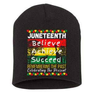 Juneteenth Is My Independence Day Black Pride Melanin Short Acrylic Beanie