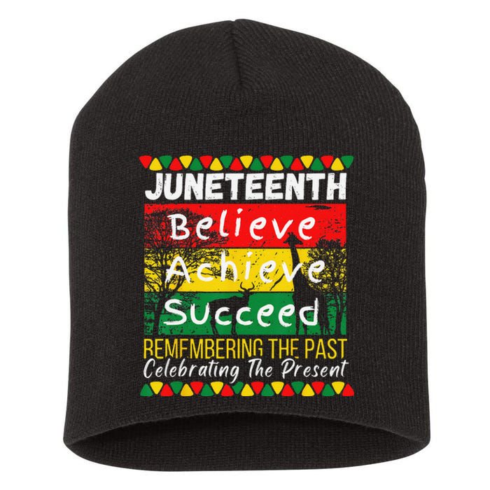 Juneteenth Is My Independence Day Black Pride Melanin Short Acrylic Beanie