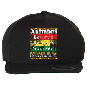 Juneteenth Is My Independence Day Black Pride Melanin Wool Snapback Cap