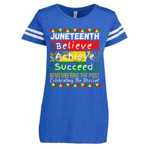 Juneteenth Is My Independence Day Black Pride Melanin Enza Ladies Jersey Football T-Shirt