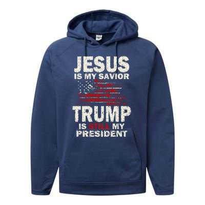 Jesus Is My Savior Trump Is Still My President Cute Performance Fleece Hoodie