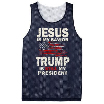 Jesus Is My Savior Trump Is Still My President Cute Mesh Reversible Basketball Jersey Tank