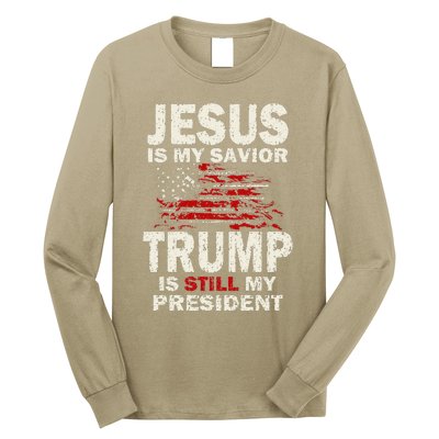 Jesus Is My Savior Trump Is Still My President Cute Long Sleeve Shirt