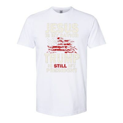 Jesus Is My Savior Trump Is Still My President Cute Softstyle CVC T-Shirt