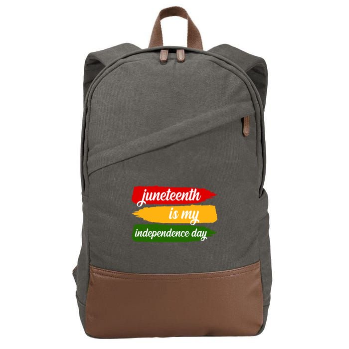 Juneteenth Is My Independence Day Cotton Canvas Backpack