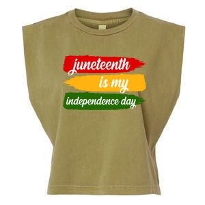 Juneteenth Is My Independence Day Garment-Dyed Women's Muscle Tee