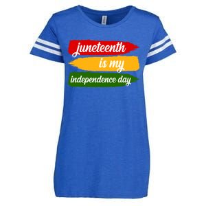 Juneteenth Is My Independence Day Enza Ladies Jersey Football T-Shirt