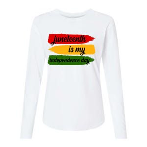 Juneteenth Is My Independence Day Womens Cotton Relaxed Long Sleeve T-Shirt