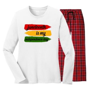 Juneteenth Is My Independence Day Women's Long Sleeve Flannel Pajama Set 