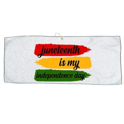 Juneteenth Is My Independence Day Large Microfiber Waffle Golf Towel