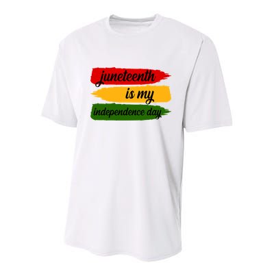Juneteenth Is My Independence Day Youth Performance Sprint T-Shirt