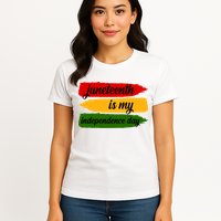 Juneteenth Is My Independence Day Womens T-Shirt